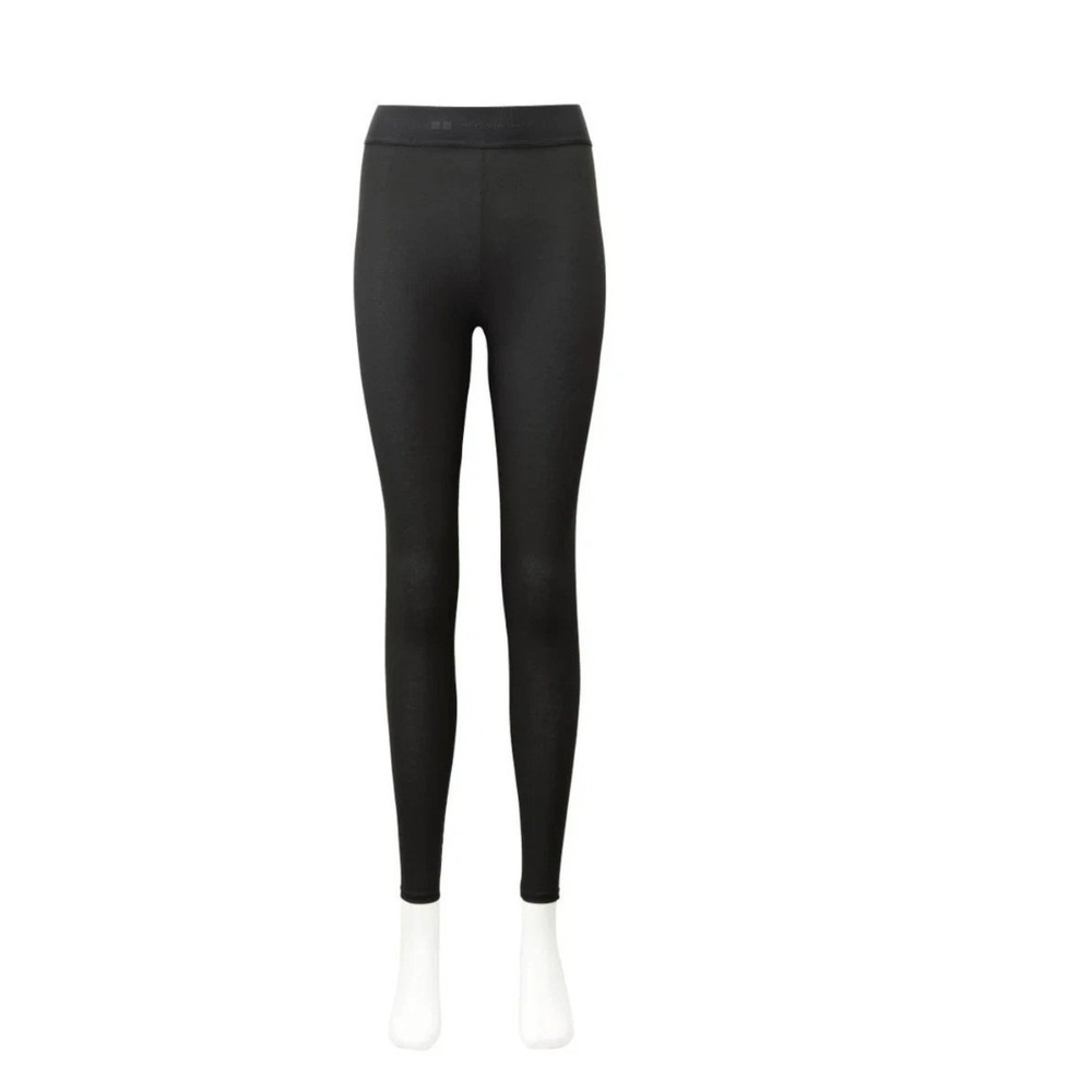 Alexander Wang Uniqlo Heattech Ribbed Leggings Black High Rise Logo Waistband M